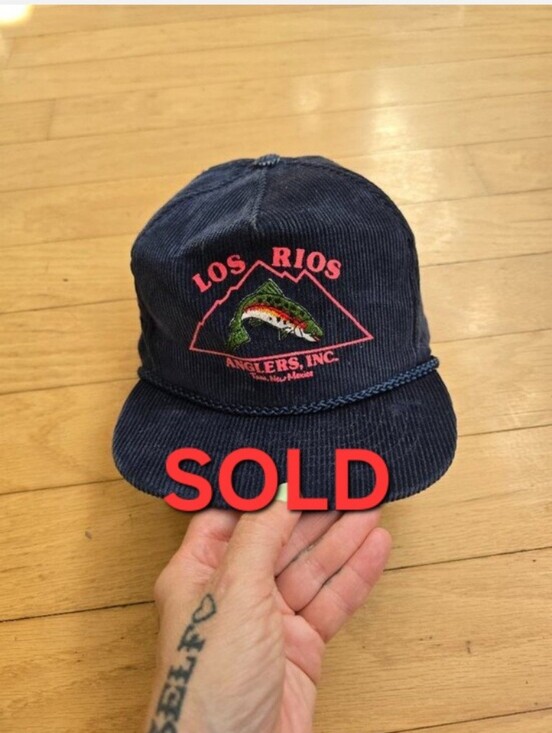 OTTO Other - vintage 90's | Los Rios rainbow trout navy corduroy rope baseball hat